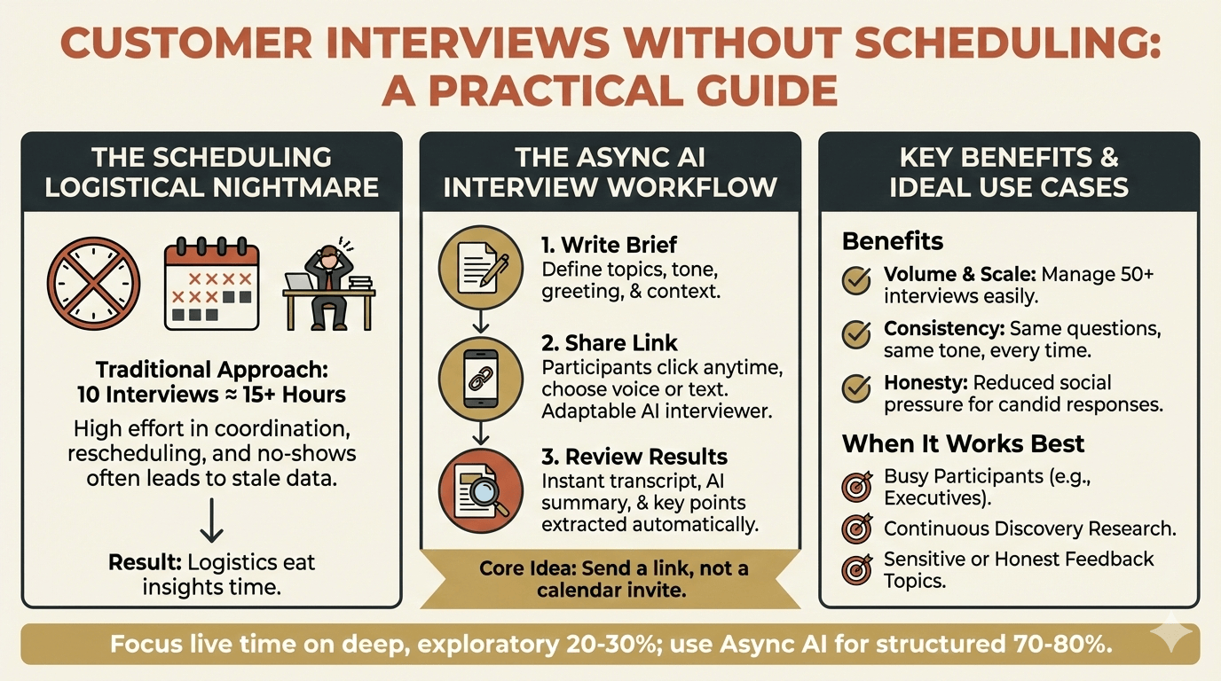 How to Run Customer Interviews Without Scheduling a Single Call